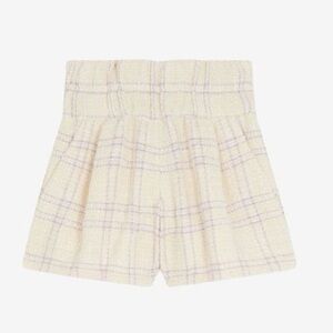 Iro Paris Oline Tweed Boucle Pullon Shorts Lined Ecru & Lavender XS FR34 US2 NWT